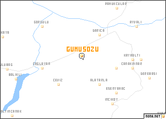 map of Gümüşözü