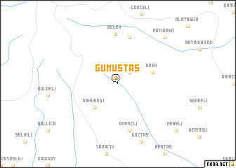 map of Gümüştaş