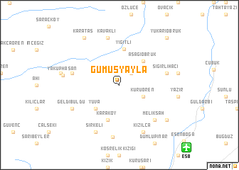 map of Gümüşyayla