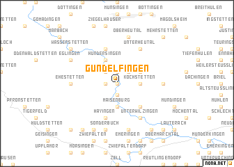 map of Gundelfingen