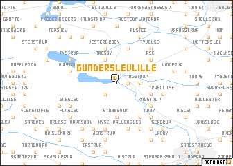 map of Gunderslevlille