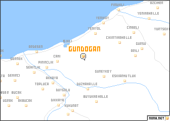 map of Gündoğan