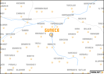 map of Günece