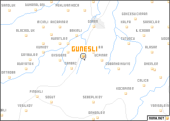 map of Güneşli