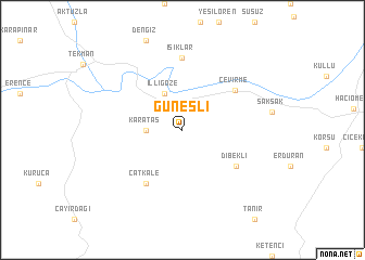 map of Güneşli