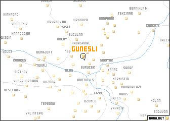 map of Güneşli