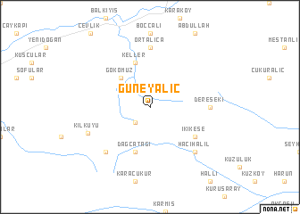map of Güneyalıç