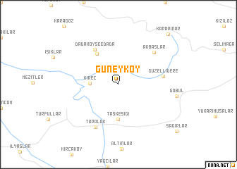map of Güneyköy