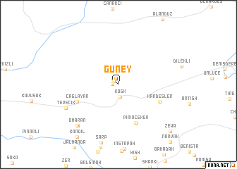 map of Güney