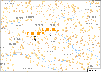 map of Gunjače