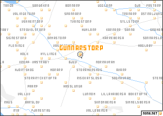 map of Gunnarstorp