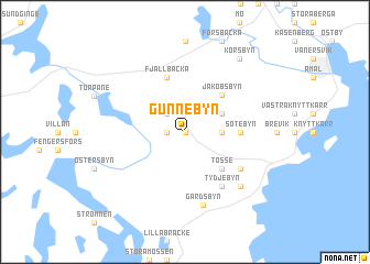 map of Gunnebyn