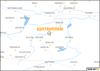 map of Guntauninkai