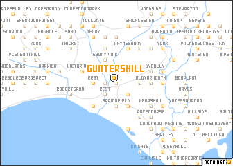 map of Gunters Hill