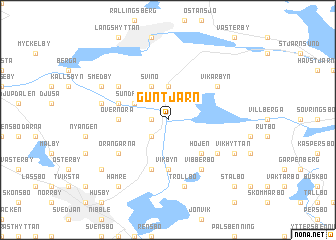 map of Guntjärn