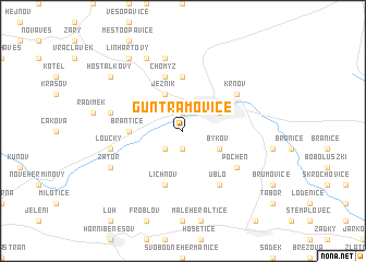 map of Guntramovice