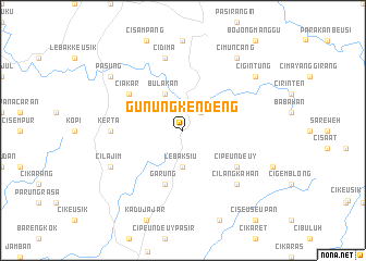 map of Gunungkendeng