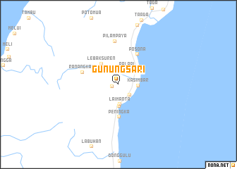 map of Gunungsari