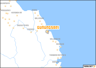 map of Gunungsari