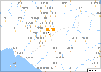 map of Gunu