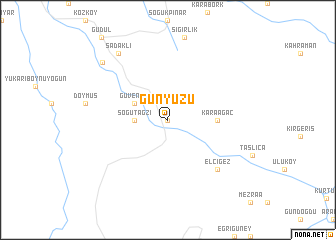 map of Günyüzü