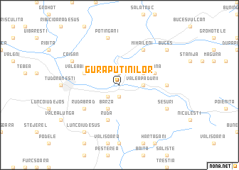 map of Gura Putinilor