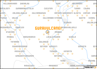 map of Gura Vulcănei