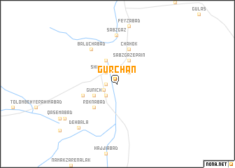 map of Gūrchān