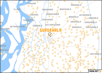 map of Gurdewāla