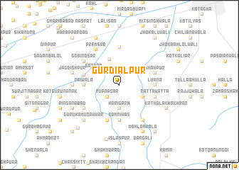 map of Gurdiālpur