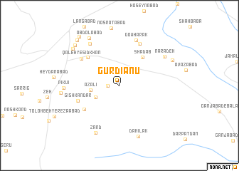 map of Gurdiānu