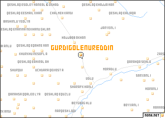 map of Gūrdīgol-e Nūr ed Dīn