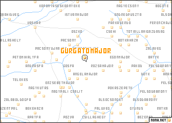 map of Gurgatómajor