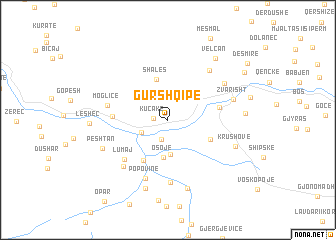 map of Gurshqipe