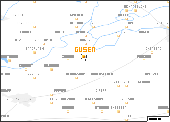 map of Güsen