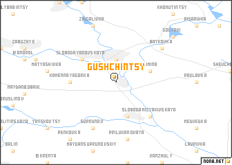 map of Gushchintsy