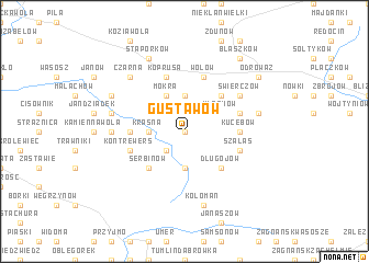map of Gustawów