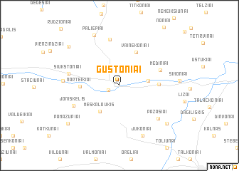 map of Gustoniai