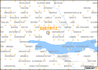 map of Güstritz