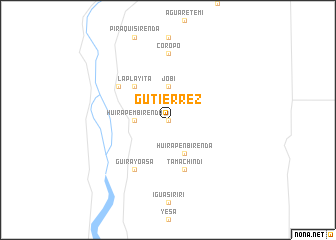 map of Gutiérrez