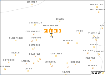 map of Gutnëvo