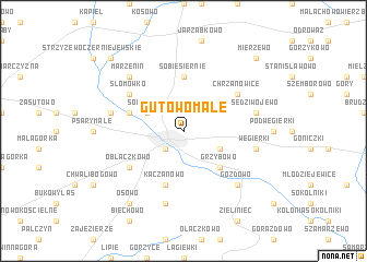 map of Gutowo Małe