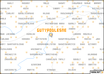 map of Guty Podleśne