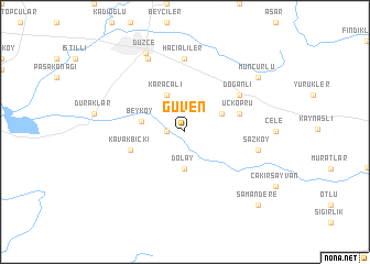 map of Güven