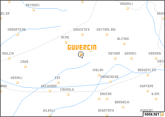 map of Güvercin