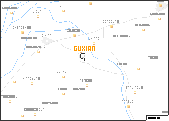 map of Guxian