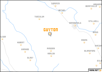 map of Guyton