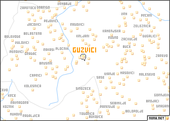 map of Gužvici