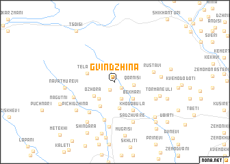 map of Gvindzhina