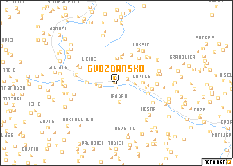 map of Gvozdansko